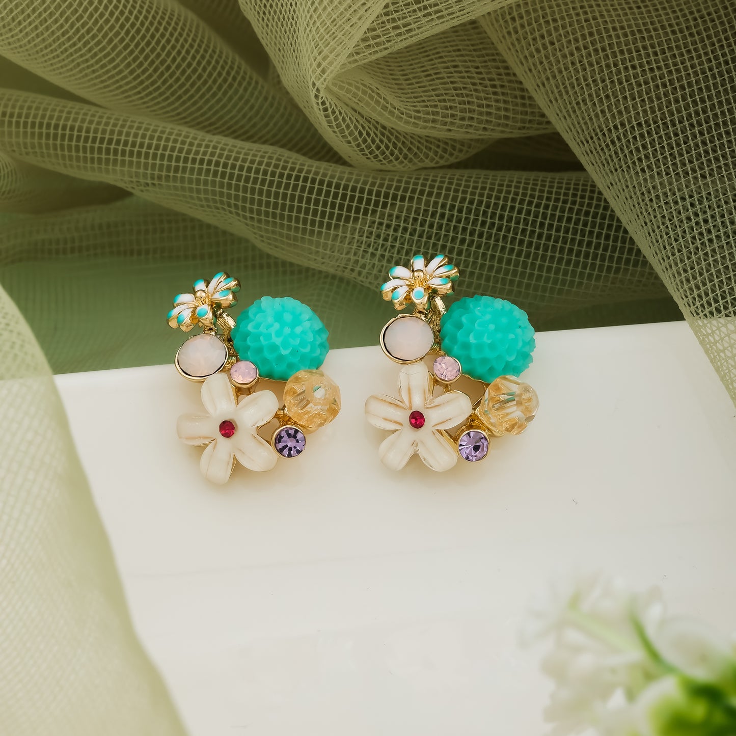 Floral Harmony Stud Earrings