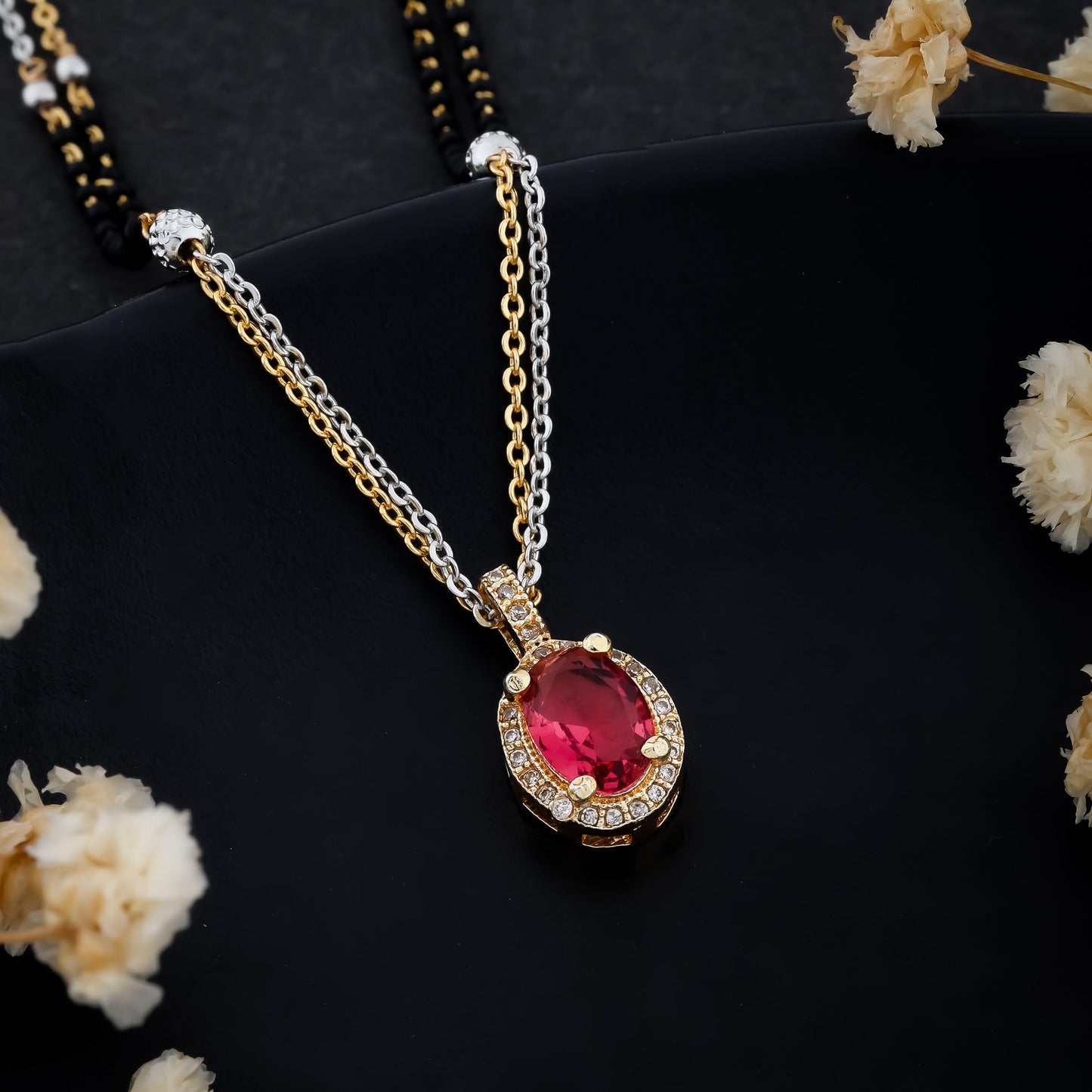 Crimson Aura Mangalsutra For daily use