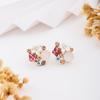 Pink Radiance Floral Earrings