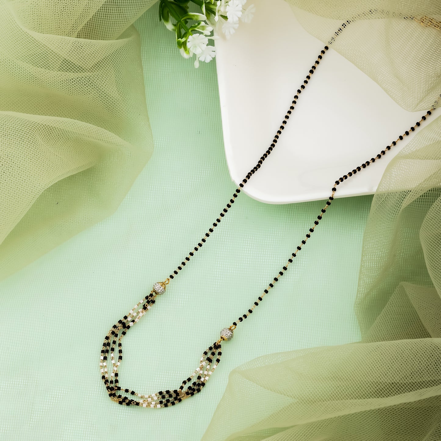 Half Mala Type Round Royal Mangalsutra