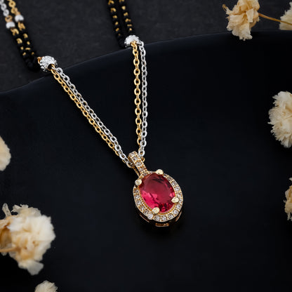 Crimson Aura Mangalsutra For daily use